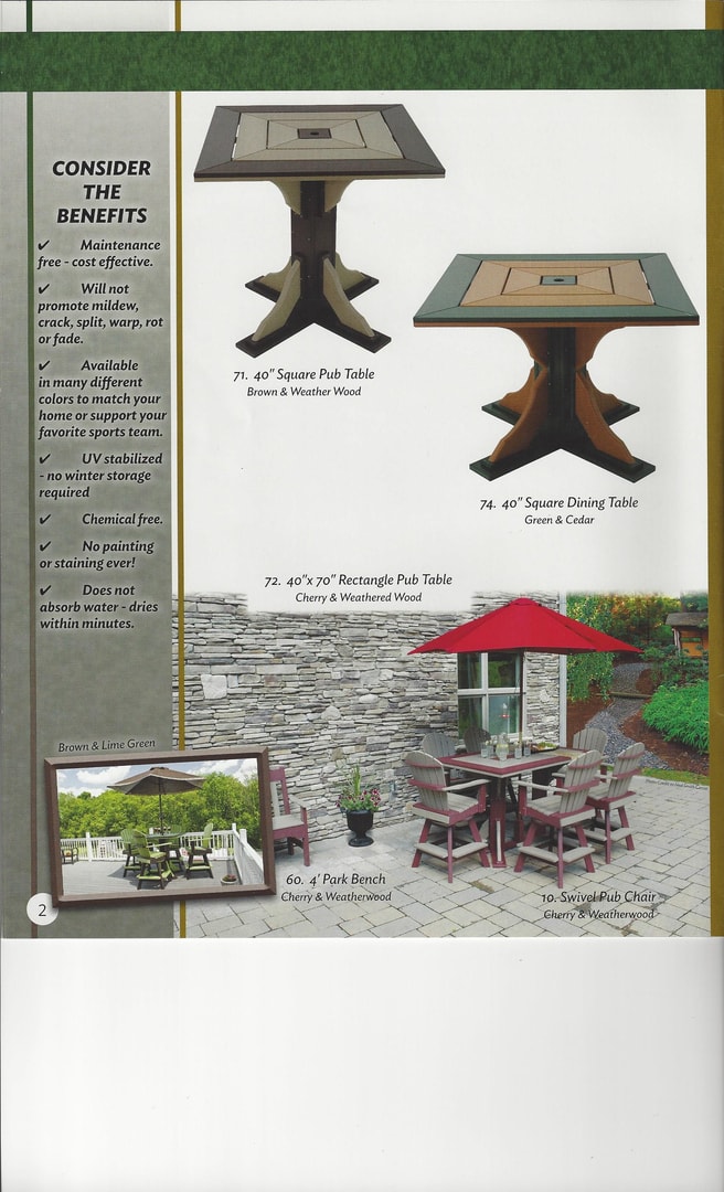 Outdoor Poly Furniture Country Turf & Trail LLC Sunbury Pennsylvania